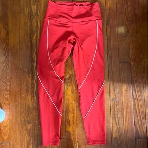 Old Navy Red Leggings with White piping